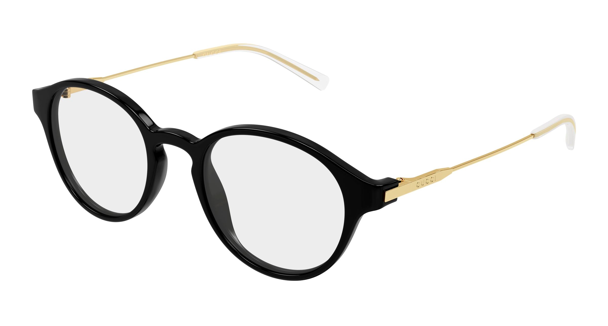 Gucci Uomo Gucci GG2253O 001 Montature da vista Acetato Nero Trasparente Rotonda
