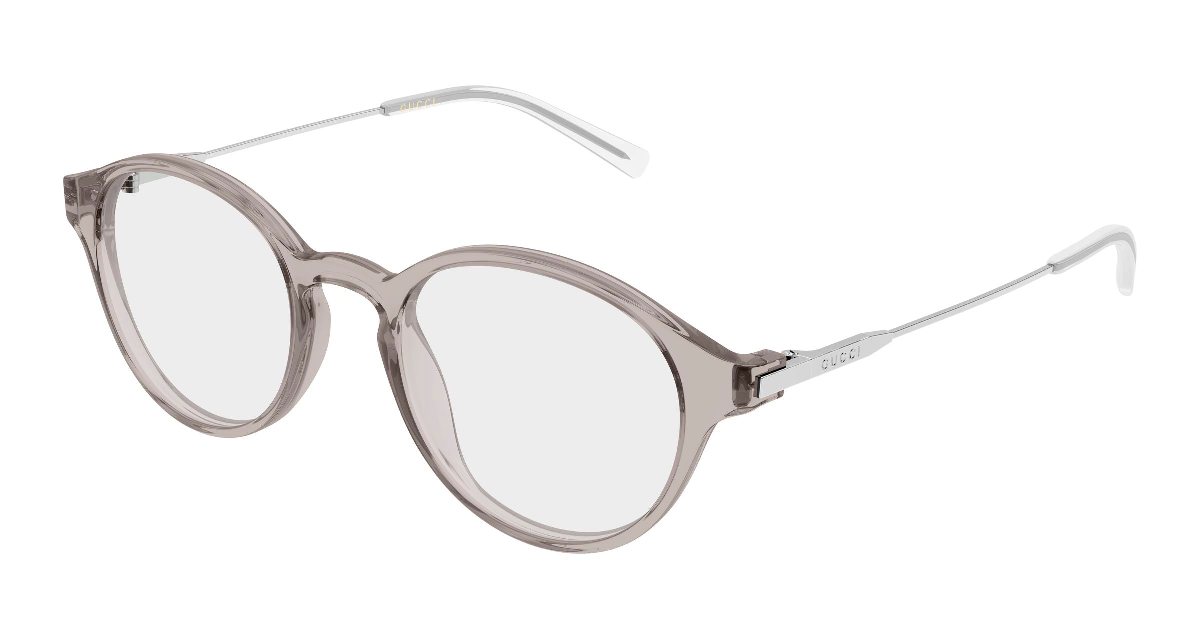 Gucci Uomo Gucci GG2253O 003 Montature da vista Acetato Grigio Trasparente Rotonda