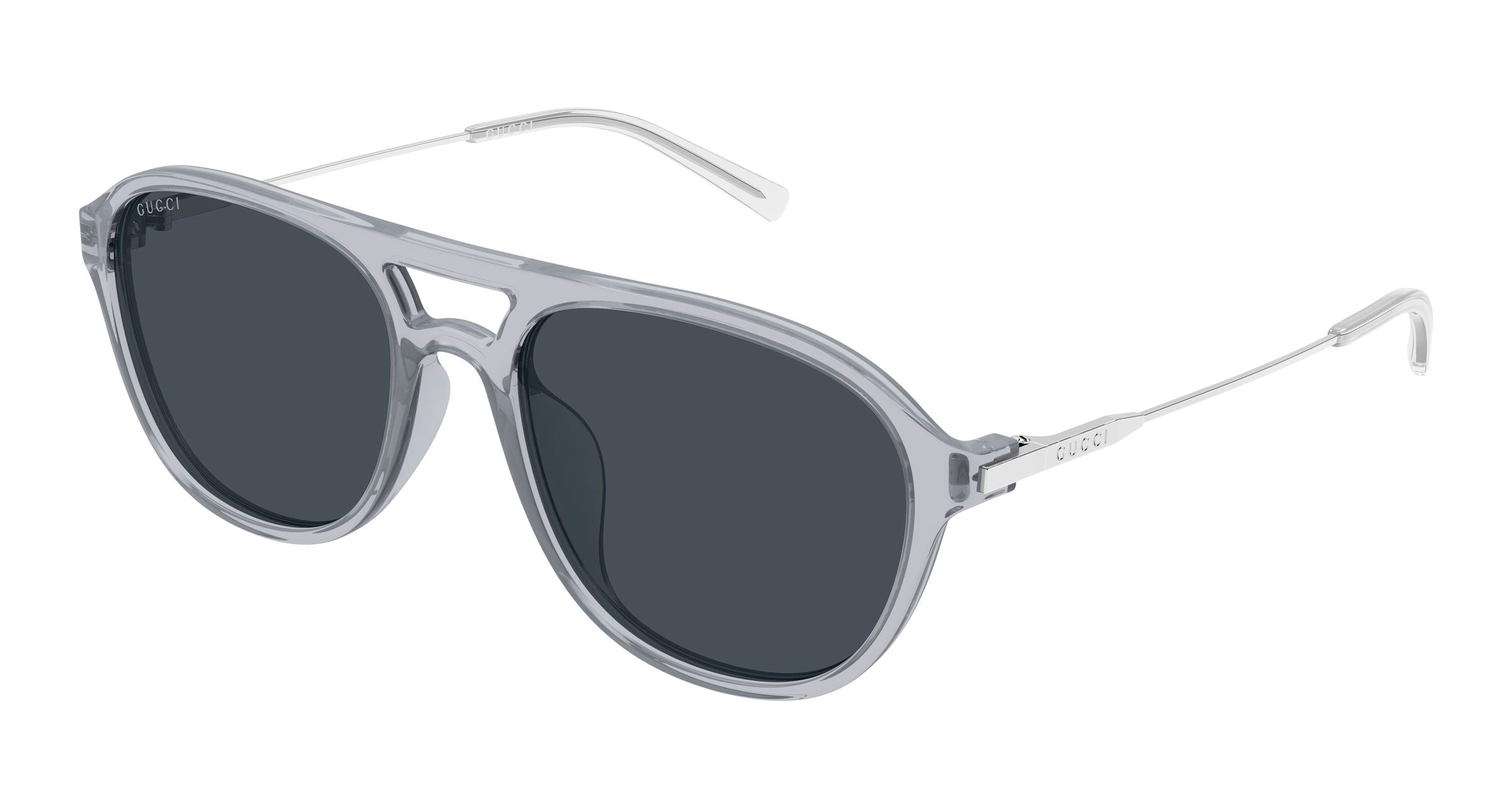 Gucci Uomo Gucci GG2254SK 004 Occhiali da sole Acetato Grigio Blu Pilot