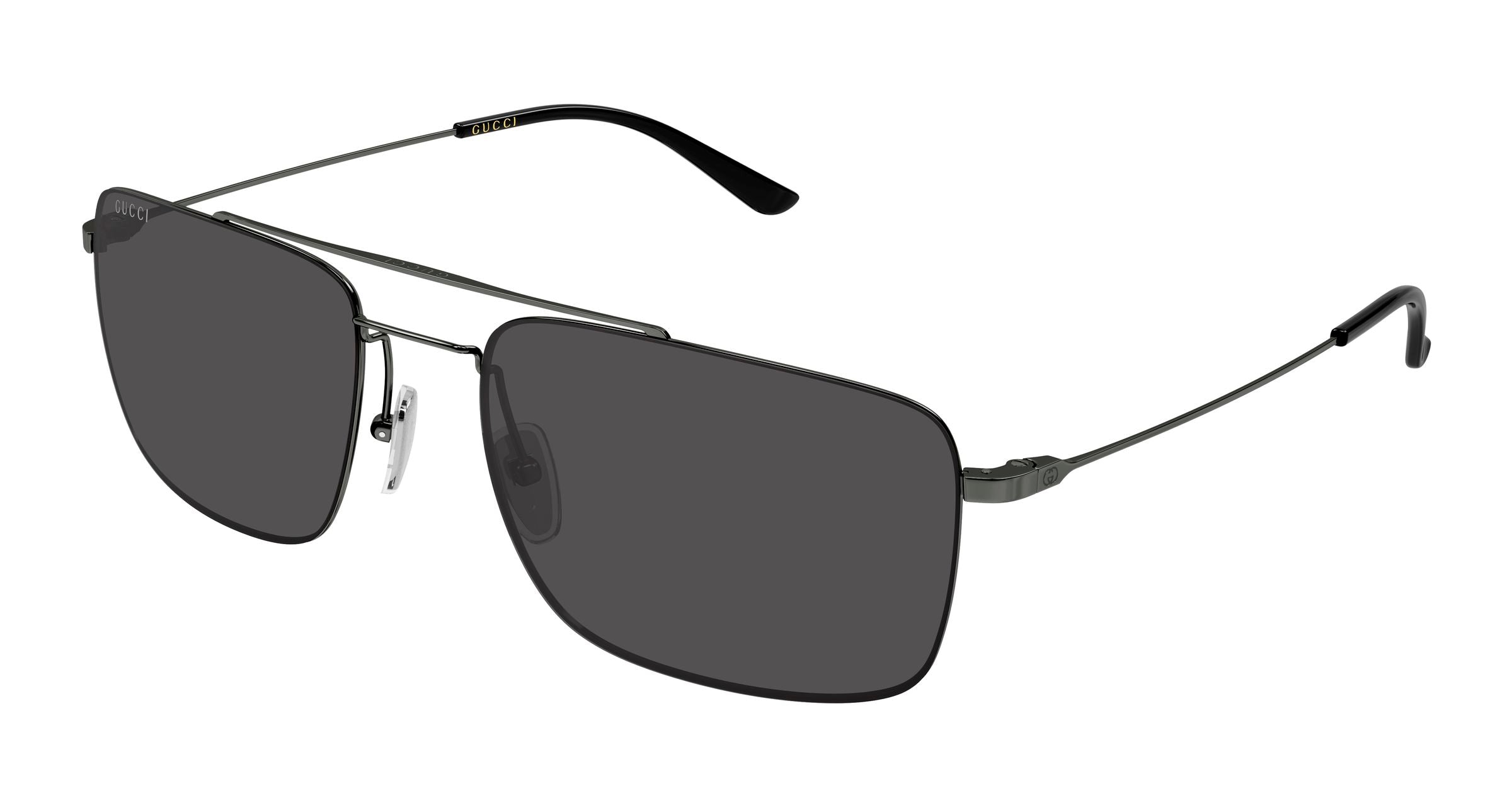 Gucci Uomo Gucci GG2256SA 001 Occhiali da sole Metallo Rutenio Grigio Squadrata Gucci Uomo Gucci GG2256SA 001 Occhiali da sole Metallo Rutenio Grigio Squadrata