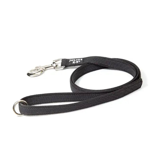 Guinzaglio con maniglia e anello "O" Color & Gray Super-Grip Julius-K9 Nero 1,2 m x 2 cm - 1° ORDINE? scegli tra BZR5 - BZR20 + 200 pt fedeltà
