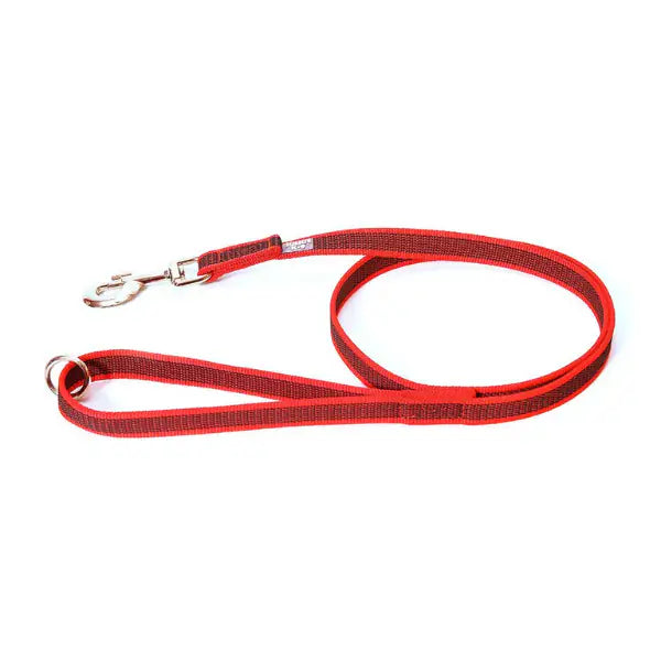 Guinzaglio con maniglia e anello "O" Color & Gray Super-Grip Julius-K9 Rosso 1,2 m x 2 cm - 1° ORDINE? scegli tra BZR5 - BZR20 + 200 pt fedeltà