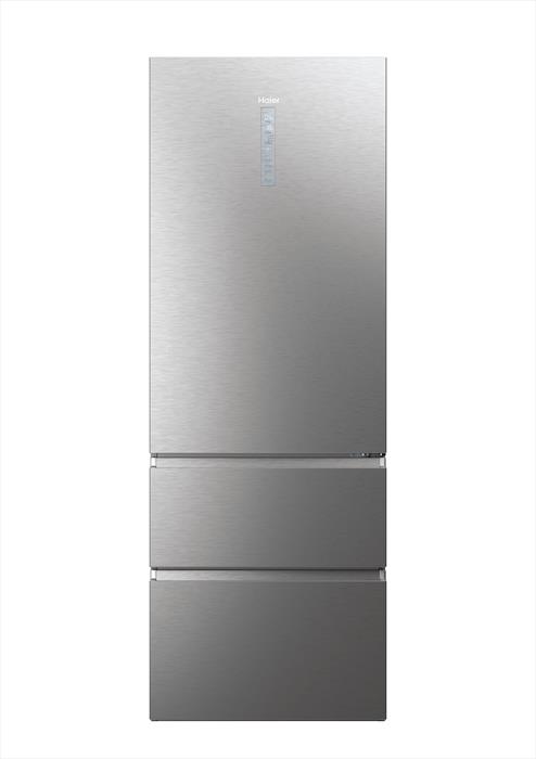Haier - Frigorifero Combinato Htw7720dnmp Classe D 486 Lt-platino, Stainless Steel