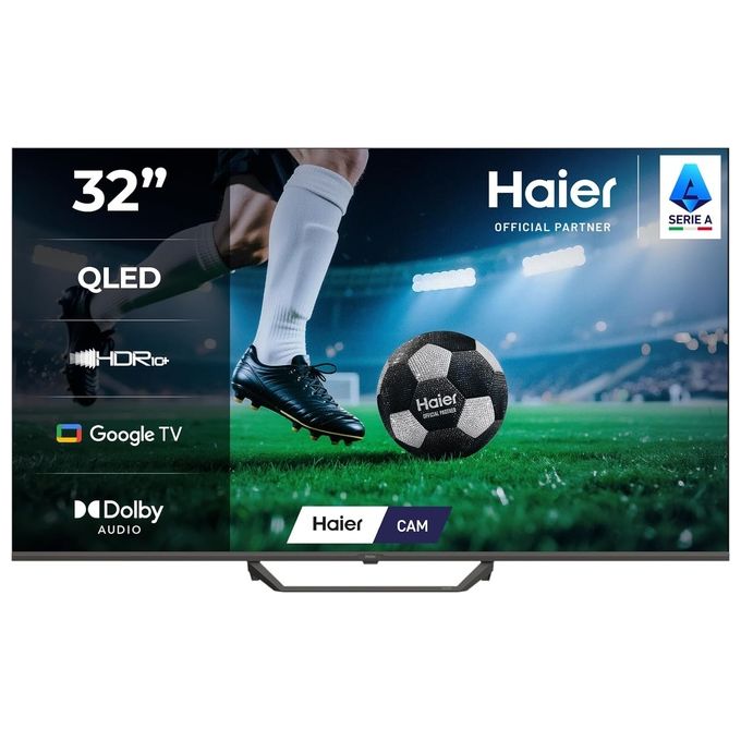 Haier H32S80EFX Tv Qled, Smart TV, 32 '', Direct-Led, Full-HD, Nero, Classe F