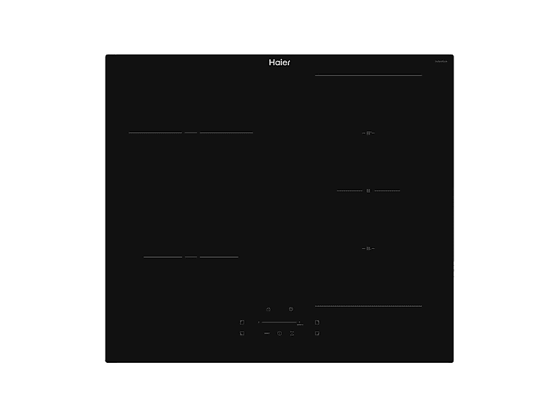 HAIER HAI64SCM PIANO COTTURA A INDUZIONE, 4 zone di cottura, dimensioni: L 59 cm, P 52 piano in Vetroceramica, Nero