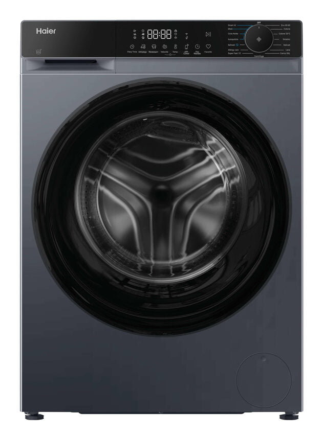 Haier X Series 5, Lavatrice Carica Frontale 13 KG, 30% più efficente della classe A, 1400 giri, Antracite, AI PowerDrive, Vapore, Wi-Fi, Smart AI, Super Fast 15', HW130BP14357GUIT