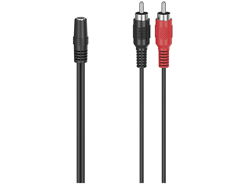 HAMA Cavetto adattatore Jack 3.5 mm F/2 RCA M, 0,12 metri, nero