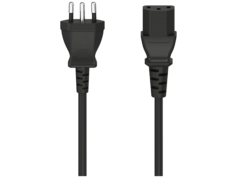 HAMA Cavo alimentazione spina Italiana/IEC 60320 C13 F (VDE), 1,5 metri, nero