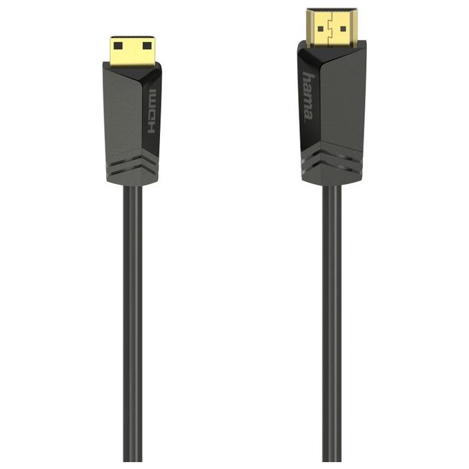 HAMA Cavo HDMI M/HDMI-C (mini) M, Hdmi High Speed with Ethernet, 1,5 metri,Ultra HD 4K, connettori dorati