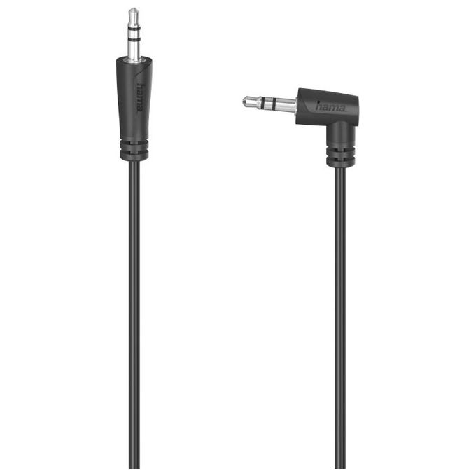 HAMA Cavo Jack 3.5 mm M 90° / M, 1,5 metri, nero