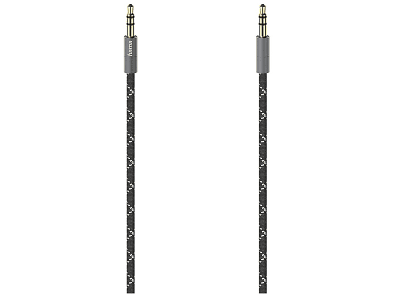 HAMA Cavo Jack 3.5 mm M/Jack M, 0,75 metri, TPE, connettori dorati, spine metallo, nero