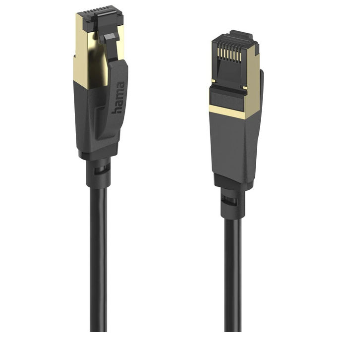 Hama - Cavo Rete Cat 8 S/ftp, Rj45, 1,5 Mt-nero