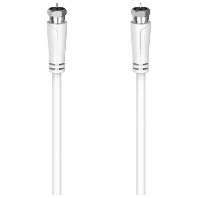 HAMA Cavo SAT M/SAT M, 1,5 metri, 90 dB, bianco HAMA Cavo SAT M/SAT M, 1,5 metri, 90 dB, bianco