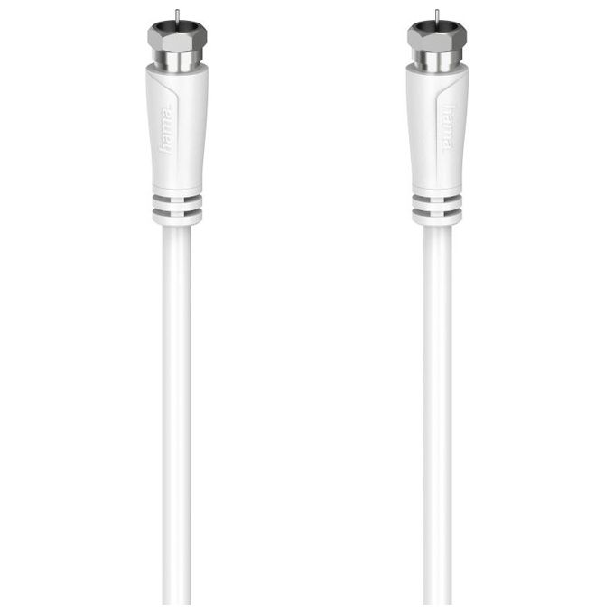 HAMA Cavo SAT M/SAT M, 3 metri, 90 dB, bianco HAMA Cavo SAT M/SAT M, 3 metri, 90 dB, bianco