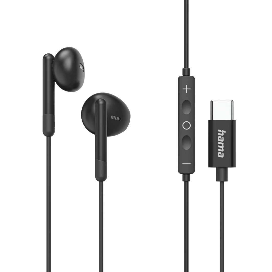 Hama Classy Auricolare Cablato In-ear Musica e Chiamate USB tipo-C Nero