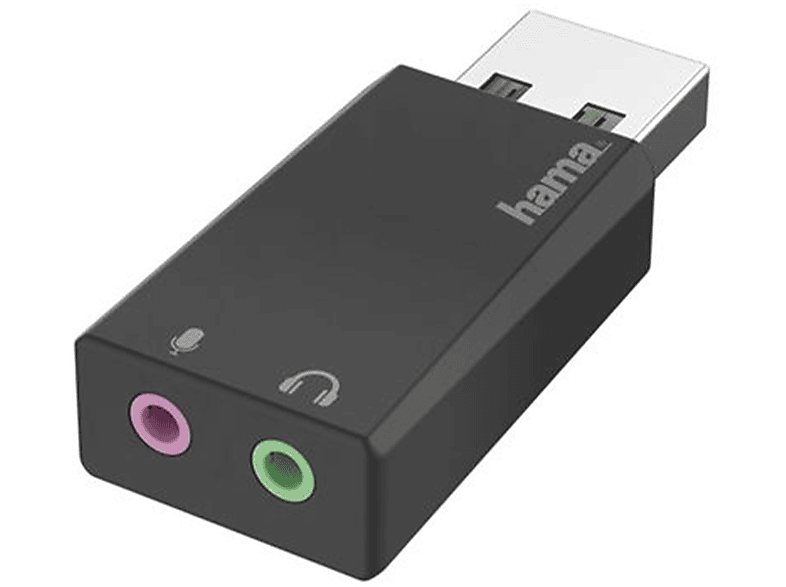 HAMA Scheda audio USB, Jack microfono/cuffia