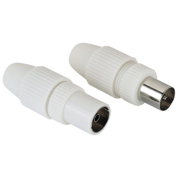 HAMA Spina per cavo antenna coassiale maschio e femmina, 5-7 mm (2 pzz.)
