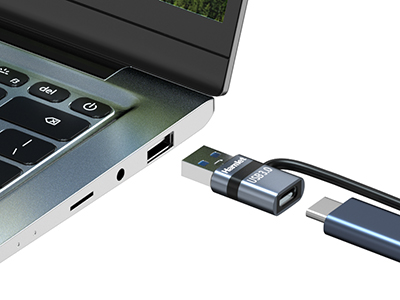 Hamlet Adattatore da USB-A 3.0 Maschio a USB-C Femmina Xtms200a