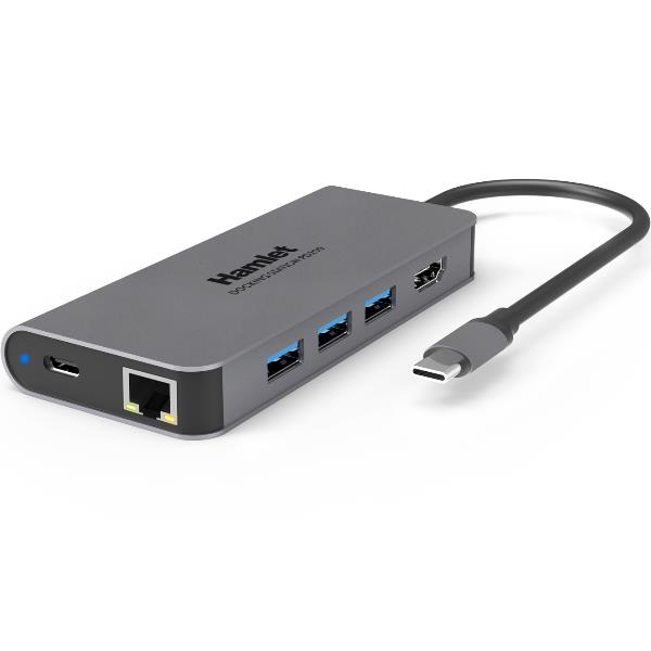 Hamlet Docking Station Usb-C Power Delivery 87W - 3 X USB 3.0 + LAN Hdmi HDKC-PD200 Hamlet Docking Station Usb-C Power Delivery 87W - 3 X USB 3.0 + LAN Hdmi HDKC-PD200