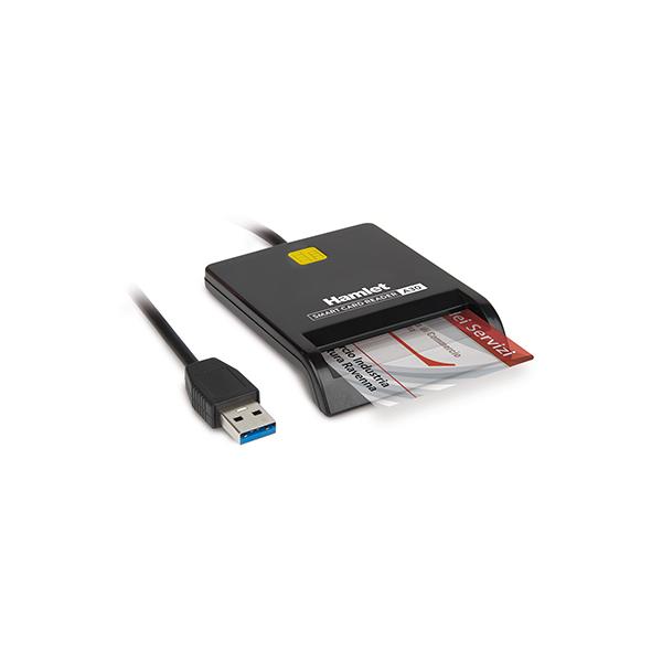 Hamlet Lettore Smart Card Huscr-a30 USB tipo A Nero
