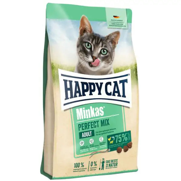 Happy Cat Adult Minkas Perfect Mix 10 kg - Croccantini per gatti - 1° ORDINE? scegli tra BZR5 - BZR20 + 200 pt fedeltà