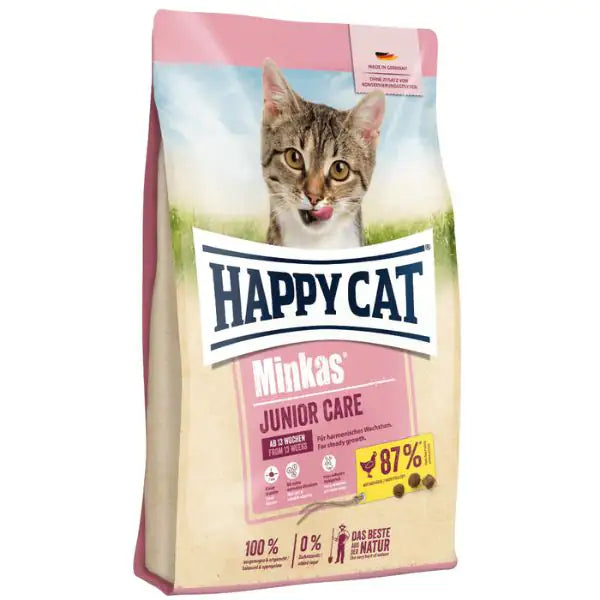 Happy Cat Minkas Junior Care Pollo e Yucca 1,3 kg - Croccantini per gatti - 1° ORDINE? scegli tra BZR5 - BZR20 + 200 pt fedeltà