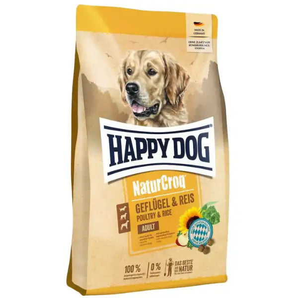 Happy Dog NaturCroq Adult All Breeds Pollo e riso 11 kg - Croccantini per cani - 1° ORDINE? scegli tra BZR5 - BZR20 + 200 pt fedeltà