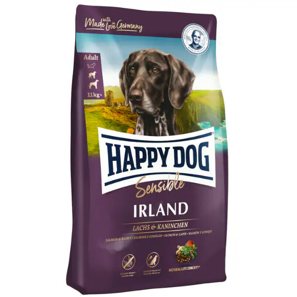 Happy Dog Sensible Medium/Large Ireland Grain Free Salmone e coniglio 11 kg - Croccantini per cani - 1° ORDINE? scegli tra BZR5 - BZR20 + 200 pt fedeltà Happy Dog Sensible Medium/Large Ireland Grain Free Salmone e coniglio 11 kg - Croccantini per cani - 1° ORDINE? scegli tra BZR5 - BZR20 + 200 pt fedeltà