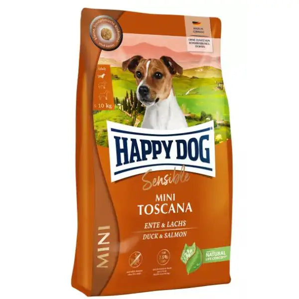 Happy Dog Sensible Mini Toscana Grain Free Pesce e anatra 800 gr - Croccantini per cani - 1° ORDINE? scegli tra BZR5 - BZR20 + 200 pt fedeltà Happy Dog Sensible Mini Toscana Grain Free Pesce e anatra 800 gr - Croccantini per cani - 1° ORDINE? scegli tra BZR5 - BZR20 + 200 pt fedeltà