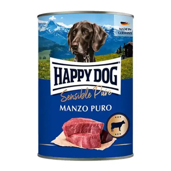 Happy Dog Sensible Pure Monoproteico Grain Free 200 gr Manzo - confezione da 6 pezzi - Umido monoproteico cane - 1° ORDINE? scegli tra BZR5 - BZR20 + 200 pt fedeltà