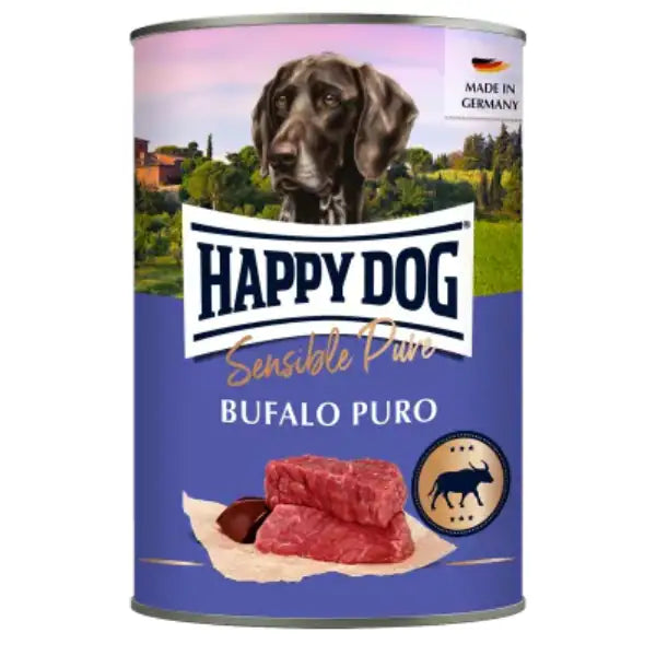 Happy Dog Sensible Pure Monoproteico Grain Free 400 gr Bufalo - confezione da 6 pezzi - Umido monoproteico cane - 1° ORDINE? scegli tra BZR5 - BZR20 + 200 pt fedeltà