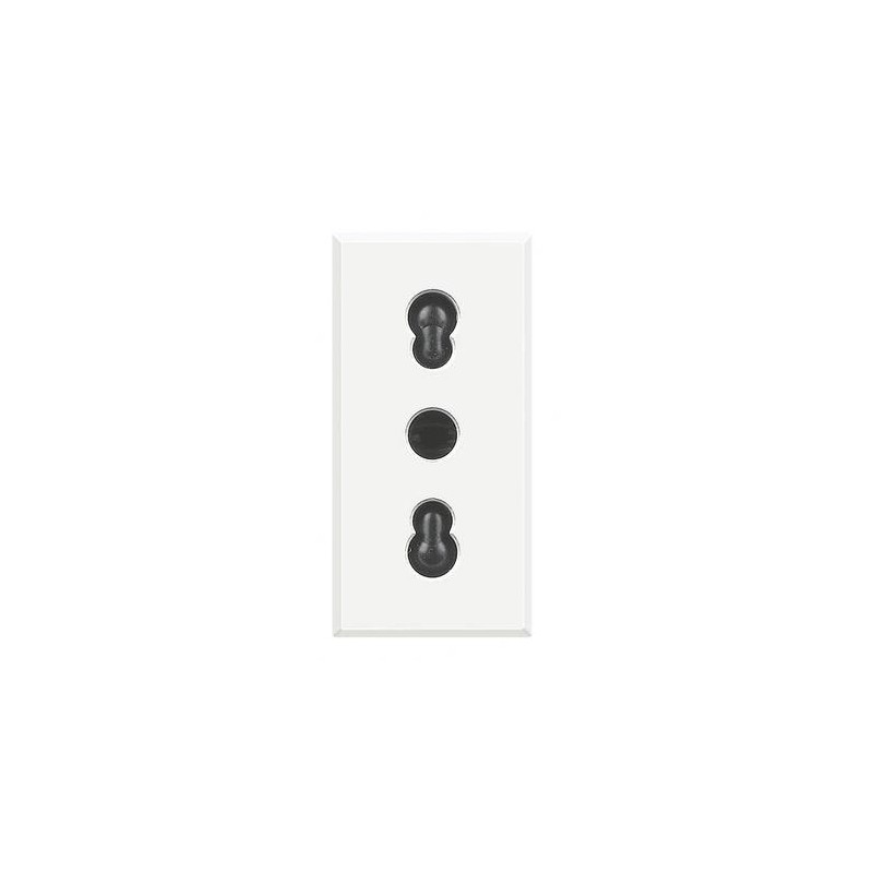 Hd4180 - Presa 2p+t 10/16a 250 Vac - Bipasso Interasse 19mm E 26mm - Alveoli Schermati - Bianco - Axolute - Bticino Hd4180 - Presa 2p+t 10/16a 250 Vac - Bipasso Interasse 19mm E 26mm - Alveoli Schermati - Bianco - Axolute - Bticino