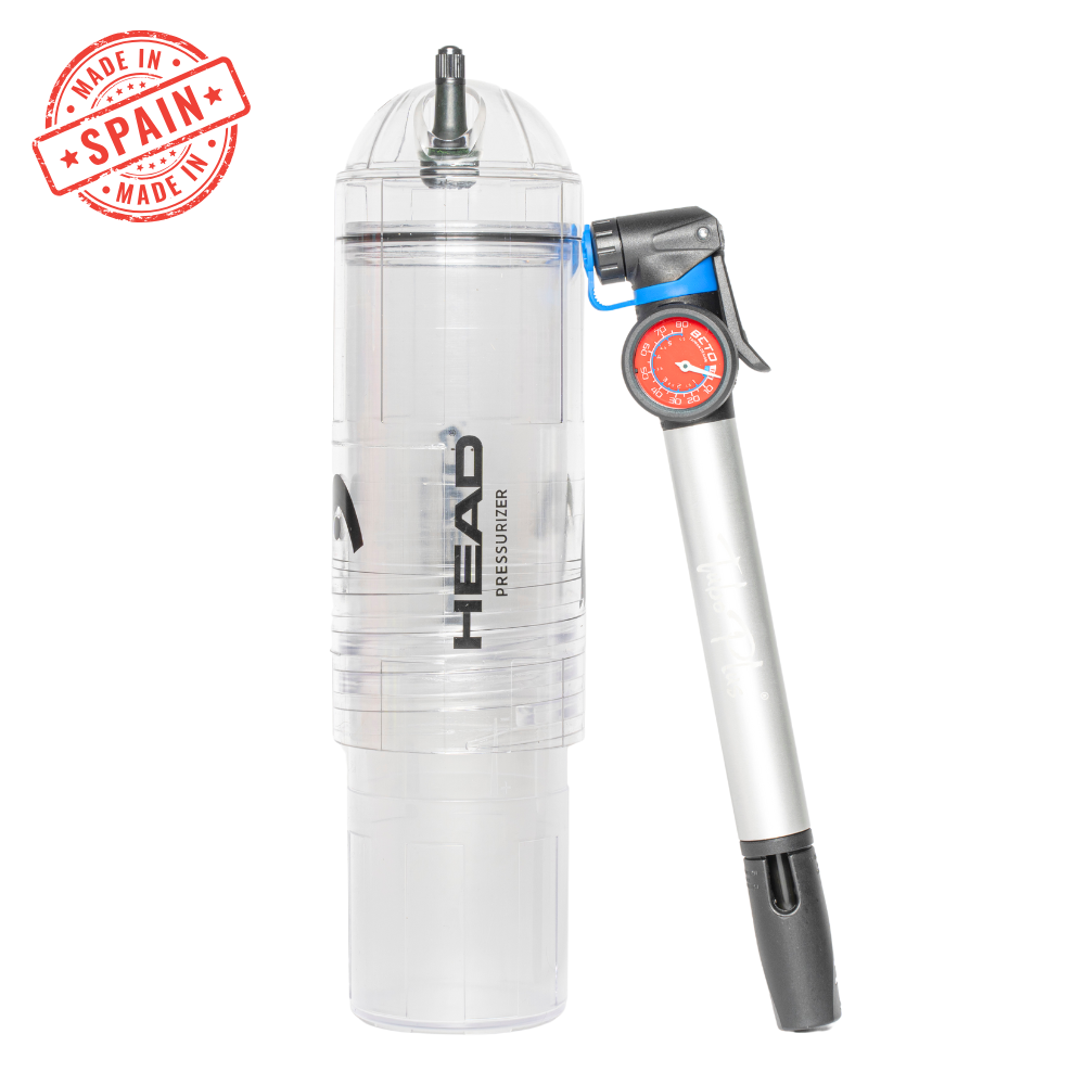 HEAD X4 Pompa pressurizzatore per palline da tennis e padel + Pompa ad aria 27 cm - Mantenere e recuperare la pressione tra fiammiferi, marca Head HEAD X4 Pompa pressurizzatore per palline da tennis e padel + Pompa ad aria 27 cm - Mantenere e recuperare la pressione tra fiammiferi, marca Head