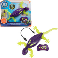 HEX BOTS Glow-in-The-Dark Gecko, Robot Radiocomandato Ricaricabile, Giocattolo Che Si Arrampica sulle Pareti, Fluorescente al Buio, 4+ Anni, Multicolore, 6075451, Gioco figura