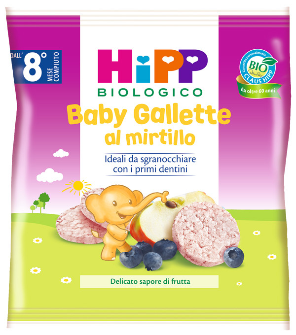 Hipp bio baby gallette di riso al mirtillo 30 g