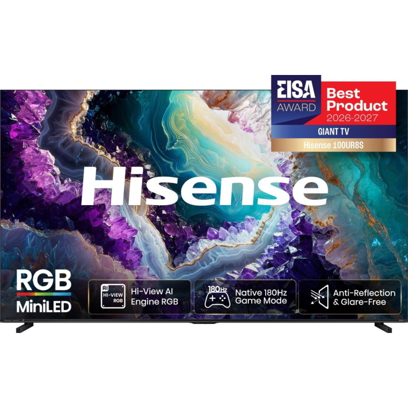 Hisense 100ur8ds 2,54 m (100) 4k ultra hd smart tv wi-fi nero Hisense 100ur8ds 2,54 m (100) 4k ultra hd smart tv wi-fi nero