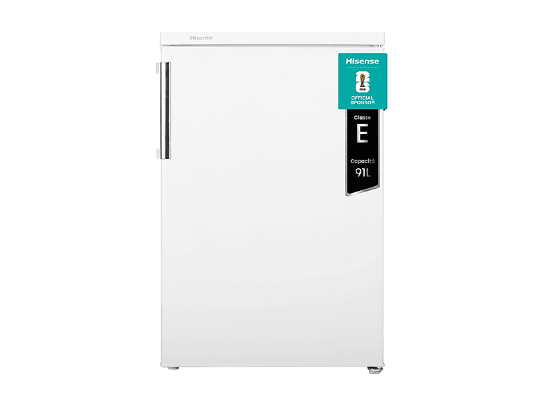 HISENSE FV105D4BW21 Congelatore verticale, Capacità netta 85 l, dimensioni: L 56 cm, A 84,5 P 57,5 Rumorosità 40 dB(A), 3 cassetti, Bianco / Lamiera, Classe E