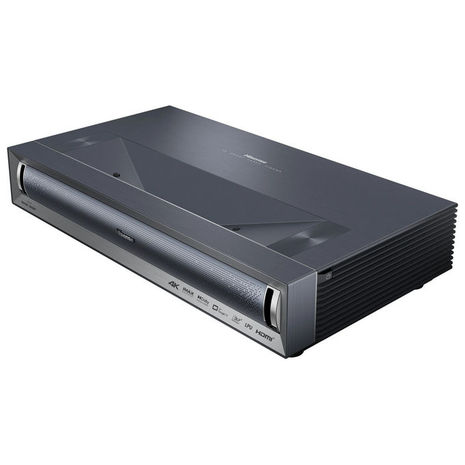 Hisense PX3 laser cinema proiettore ultra corto, 4K UHD, 80-150 pollici, 2800 ANSI lumen, Dolby Vision, HDR10+, Smart TV VIDAA, 50W
