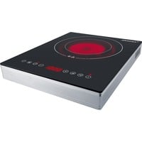 HK 30 Nero, Acciaio inossidabile Superficie piana Ceramica 1 Fornello(i), Piastra riscaldante
