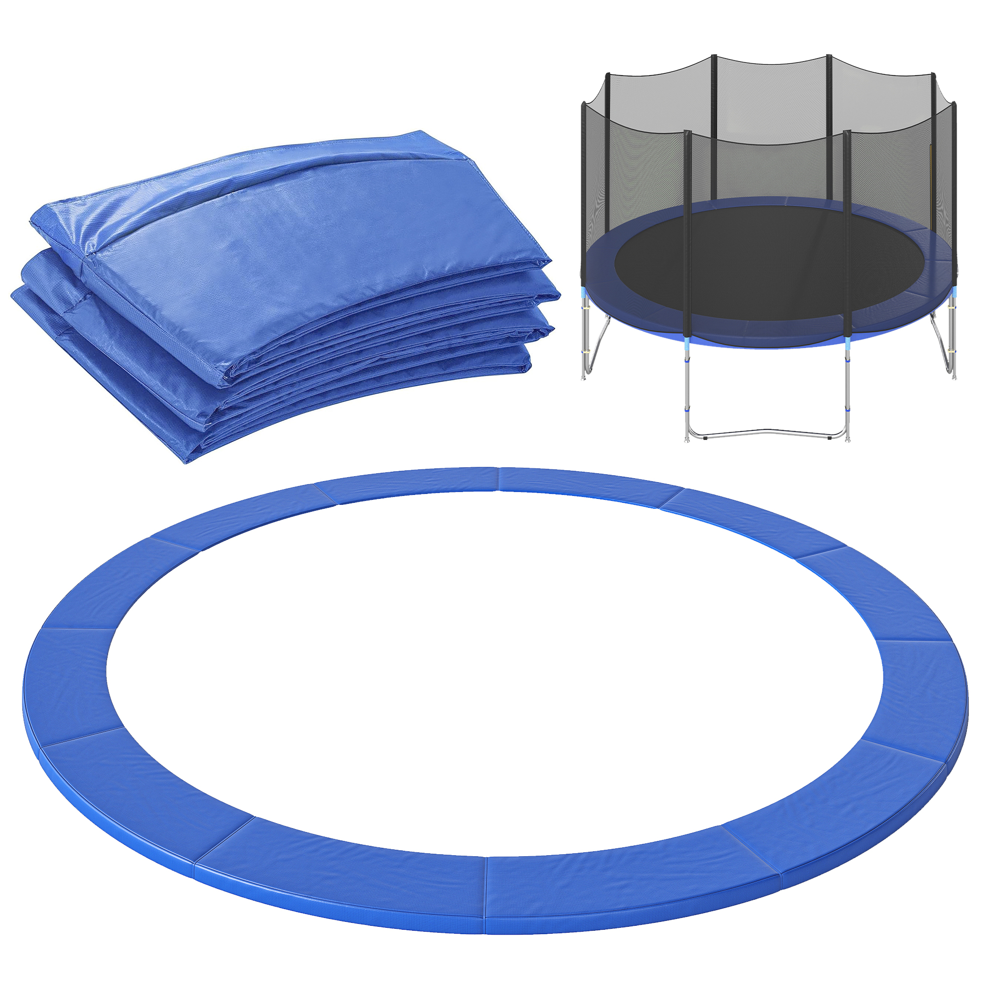 HOMCOM Copertura di Protezione per Trampolino Elastico（Ø366cm）