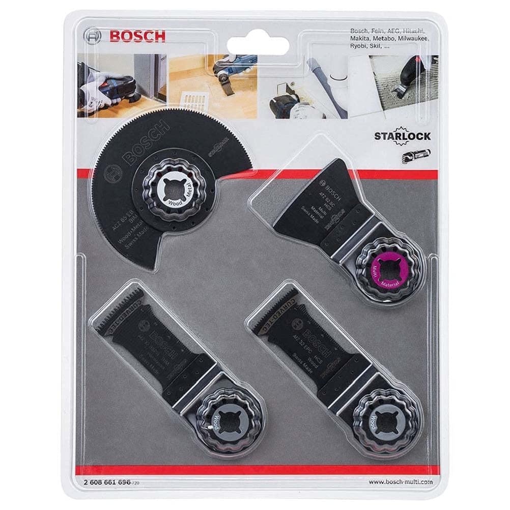 Home And Garden Set Da 4 Pezzi Per Pavimento E Installazione Per Utensili Multifunzione, Starlock, Accessori Per Utensili Multifunzione, Nero - Bosch Home And Garden Set Da 4 Pezzi Per Pavimento E Installazione Per Utensili Multifunzione, Starlock, Accessori Per Utensili Multifunzione, Nero - Bosch