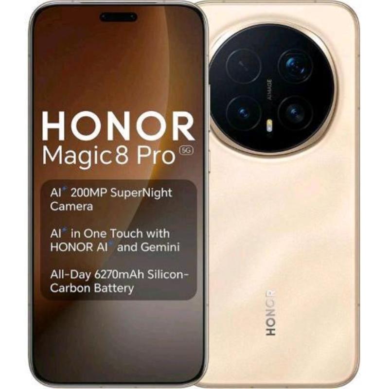 Honor magic 8 pro 5g dual sim 6.71 octa core 512gb ram 12gb 5g europa sunrise gold