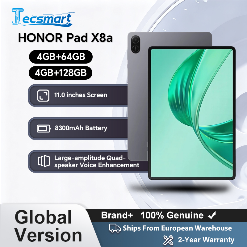 HONOR Pad X8a, tablet WiFi versione EU, schermo da 11 pollici ad alta frequenza di aggiornamento, batteria da 8300 mAh, potenziamento vocale con quattro altoparlanti ad ampia ampiezza.