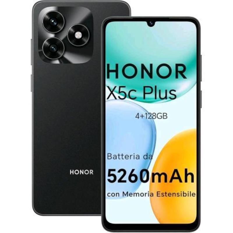 Honor x5c plus dual sim 6.74 octa core 128gb ram 4gb 4g lte italia midnight black