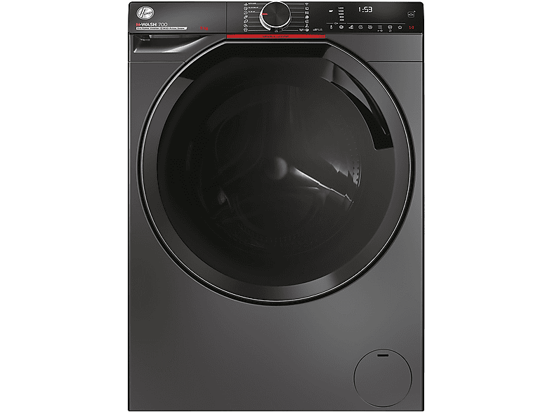 HOOVER H7W4 48MBCR6-S LAVATRICE SLIM, Caricamento frontale, 8 kg, 18 programmi, Profondità 48 cm, Giri 1400 rpm, Antracite, livello rumorosità centrifuga 72 dB(A), Classe A