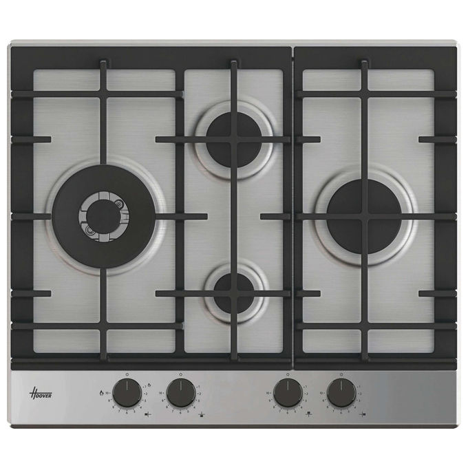 Hoover Piano Cottura a Gas Inox 59.5 cm 4 Fuochi HHG6D5WC5X