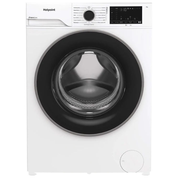 Hotpoint HB 93 CARE IT Lavatrice 9 Kg 1400 rpm Classe A-30% Motore Inverter PetHair Care Color Caricare colore Bianco Hotpoint HB 93 CARE IT Lavatrice 9 Kg 1400 rpm Classe A-30% Motore Inverter PetHair Care Color Caricare colore Bianco
