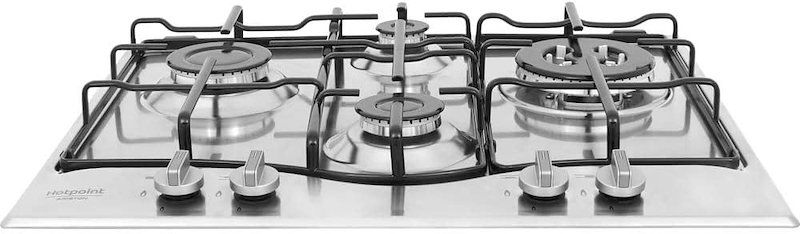 HOTPOINT PCN 642 T/IX/HAR PIANO COTTURA GAS, 4 zone di cottura, dimensioni: L 60 cm, P 51 piano in Acciaio inossidabile, Inox