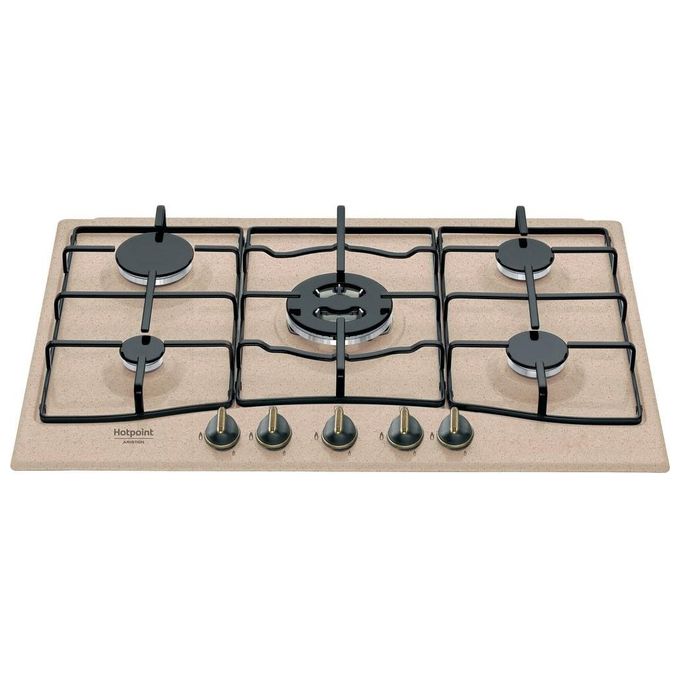HOTPOINT PCN 750 T (AV) R /HA PIANO COTTURA GAS, 5 zone di cottura, dimensioni: L 75 cm, P 51 piano in Smaltato, Avena