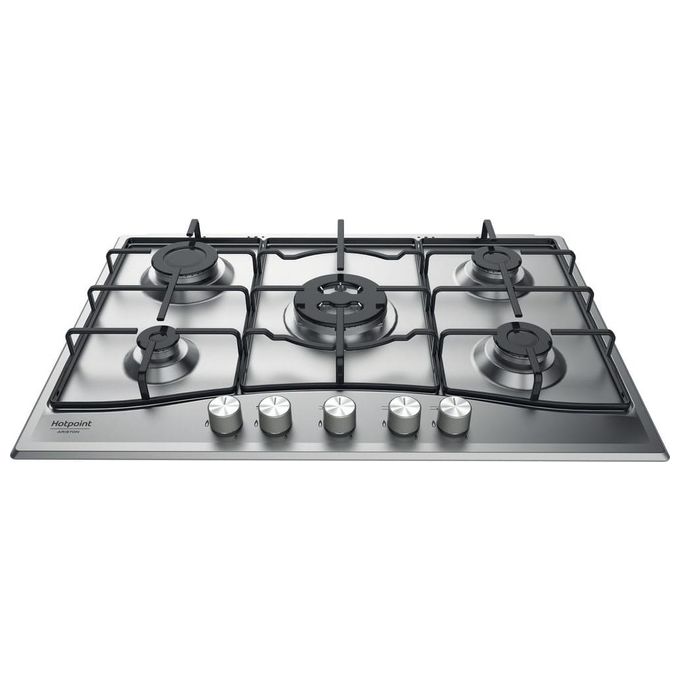 Hotpoint PCN752TIXHA Piano cottura Gas 75 cm 5 fuochi Tripla Corona 3600W Accensione Elettronica Griglie Smaltate colore Inox